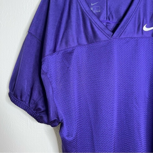 Nike Vapor Varsity Purple V-Neck Short Sleeve Football Practice Jersey Top Sz L - Picture 6 of 13